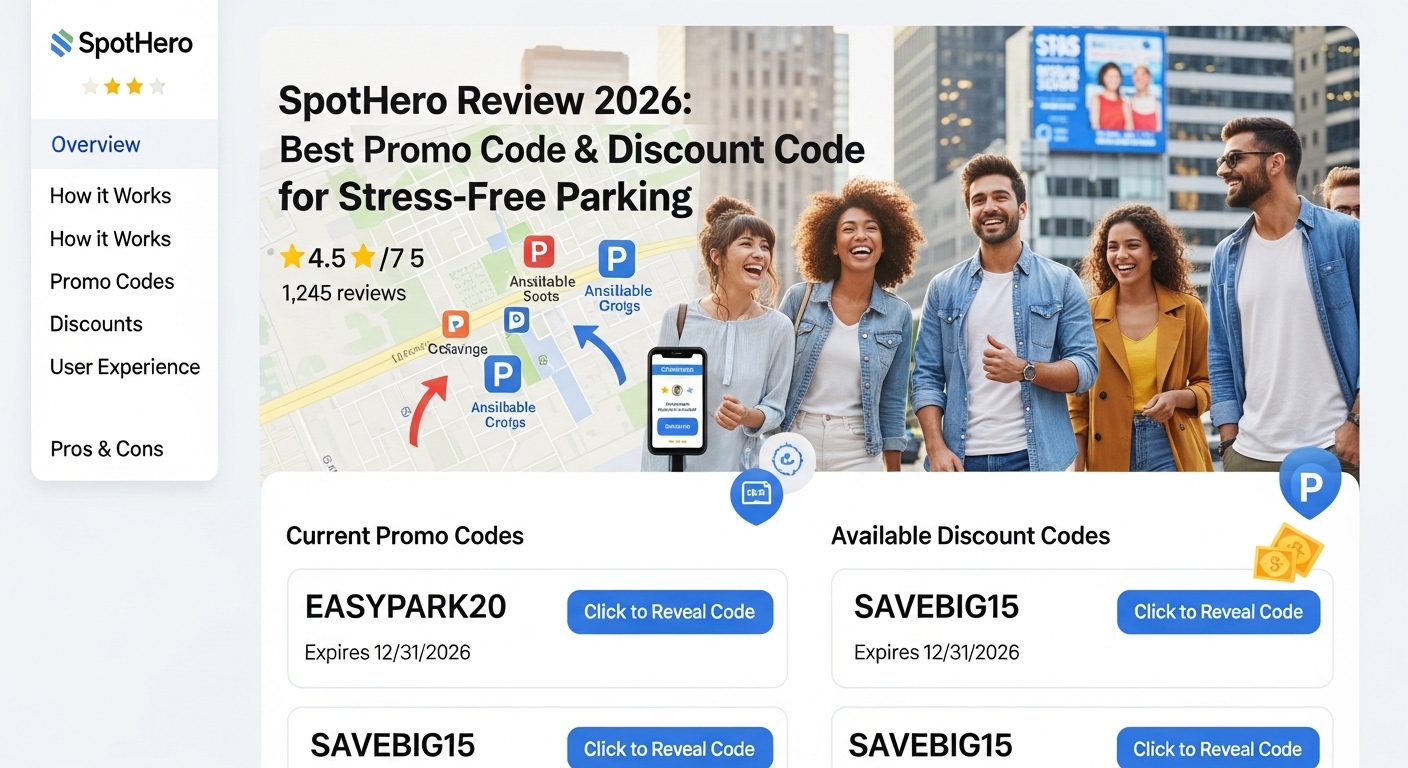 SpotHero Review 2026: Best Promo Code & Discount Code for Stress‑Free Parking